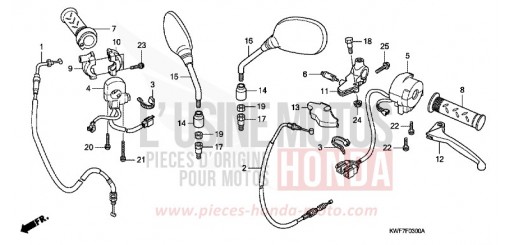 HANDLE LEVER/SWITCH/CABLE CBF125MB de 2011